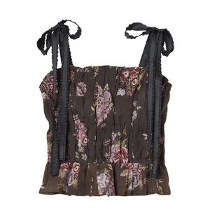 Brock Collection x H&M. Size small, floral top. 85% Lyocell, 15% Polyester
